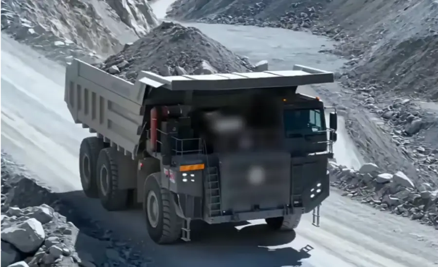 Mining truck with Jenwyn tech EV range extender system