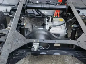 Jenwyn Tech electric truck axle installed on the electric truck chassis