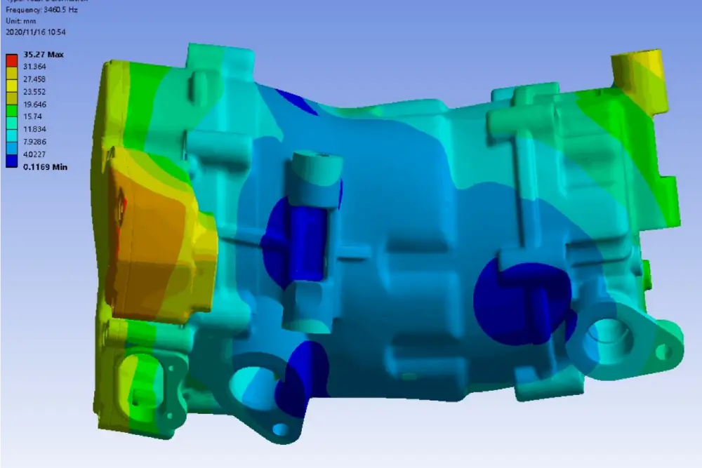 Jenwyn tech electric a/c compressors Modal Analysis & Simulation - 1