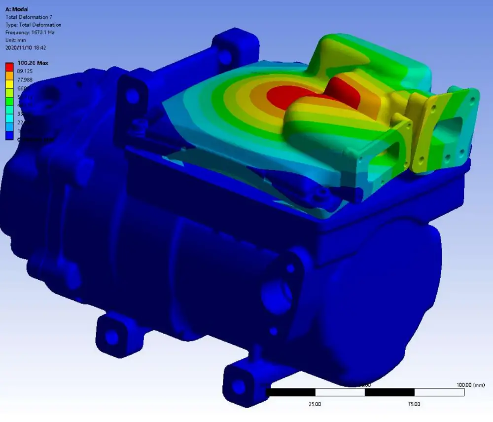 Jenwyn tech electric a/c compressors Modal Analysis & Simulation - 2