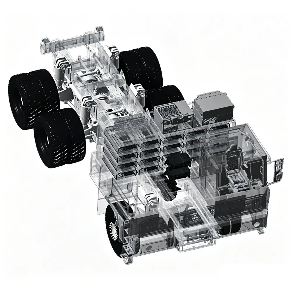electric mining truck structure