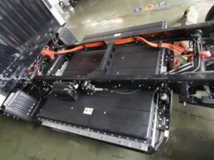 electric traction battery pack installed on Jenwyn Tech Electric truck chassis platform