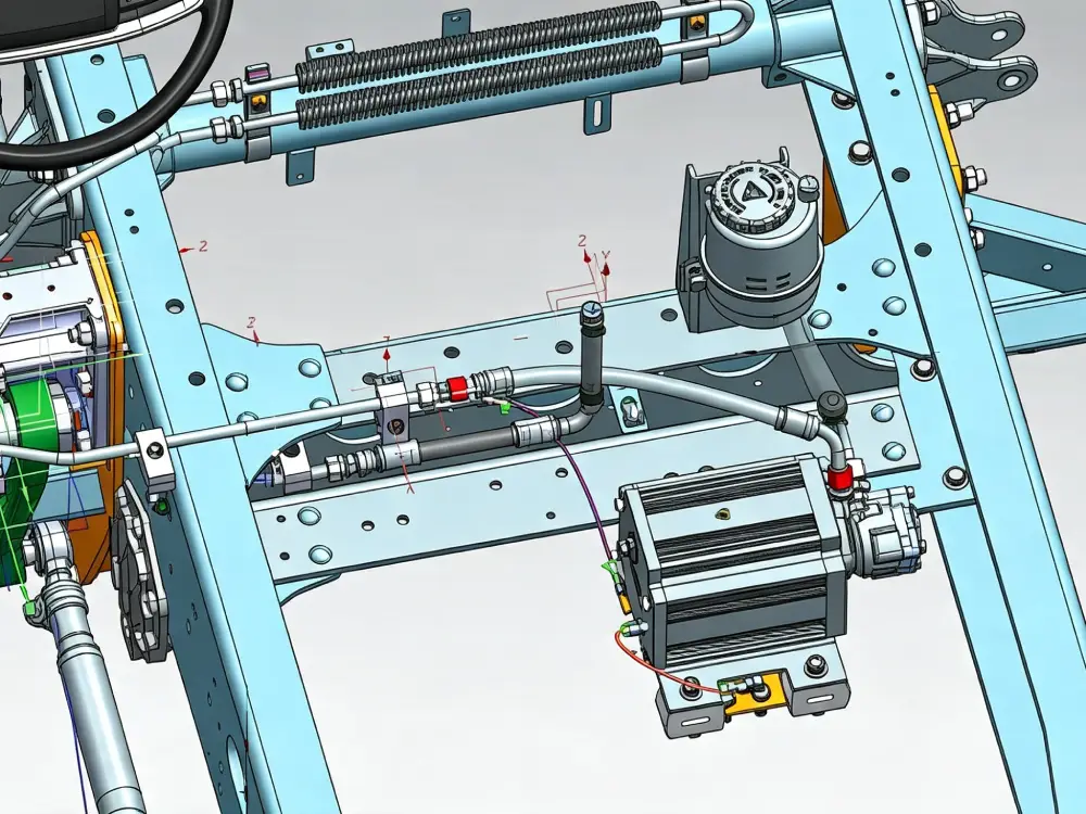 electro-hydraulic power steering installed on the vehicle