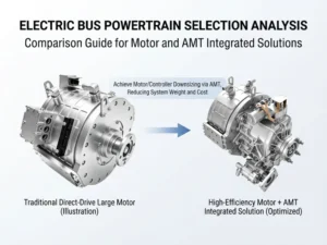 Electric bus motor and powertrain selection