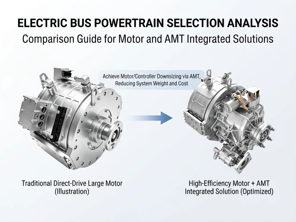 Electric bus motor and powertrain selection