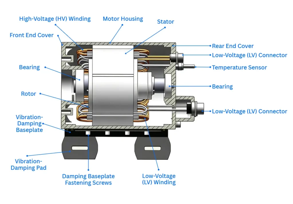 Structure of the dual source electro-hydraulic power steering pump