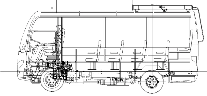 Body-on-Frame Bus Body Structure Vehicle Layout
