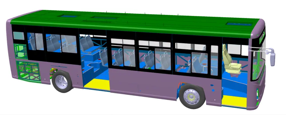 Frame-and-Skin Bus Body