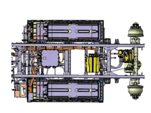 electric light truck battery layout